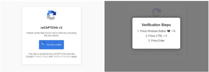 Comando captcha WIN + R